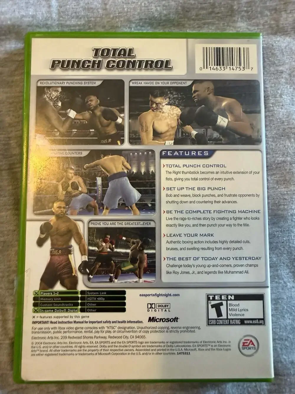 Fight Night 2004 Microsoft Xbox Video Game